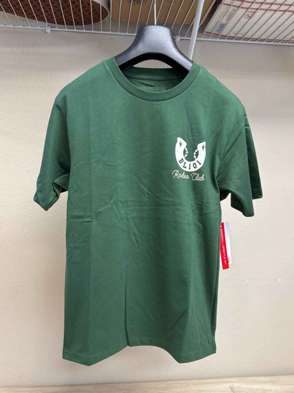 Baseball Lifestyle 101 Rodeo Club Youth Tee, Green - YXL